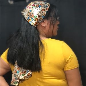 Colorful leopard print scarf